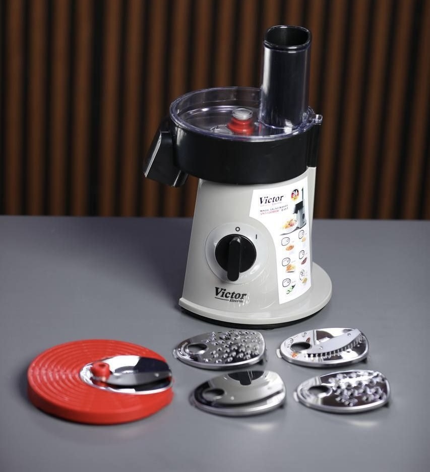 سالادساز چندکاره ویکتور مدل VK1100SM با ۵ تیغه قابل تعویض